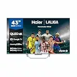 Haier QLED 4K UHD H43Q800UX, 43', Smart TV, Google TV, Dolby Atmos y Dolby Vision, HDR 10, Smart Remote Control, Google Assistant, Bluetooth 5.1, DBX TV, HDMI 2.1 x 4, Sin Marcos, 2024
