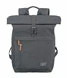travelite Mochila para equipaje de mano, mochila para portátil de 15,6 pulgadas, BASICS, mochila de viaje con función enrollable, 60 cm, 35 litros