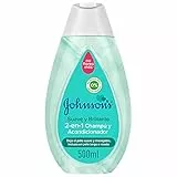 Johnson's Baby Champú y Acondicionador para niños 2-en-1 Suave y Brillante (500 ml), champú infantil y para bebés, acondicionador para pelo largo o rizado hidratante