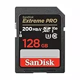 SanDisk Extreme PRO Tarjeta SD 128 GB SDXC, SD Card 4k UHD, UHS-I, V30, hasta 200 MB/s, SanDisk QuickFlow Technology, Software de recuperación de datos RescuePRO Deluxe, Class 10, U3