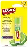 Carmex Bálsamo Labial SPF 15, Click Stick Lima, 4.25g