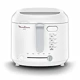 Moulinex - Freidora Uno AF2031 para 4 personas, capacidad de 1 kg, 1,8 l de aceite, color blanco