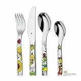 WMF La Abeja Maya - Cubertería para niños 4 piezas (tenedor, cuchillo de mesa, cuchara y cuchara pequeña)WMF Kids infantil Acero Inoxidable Cromargan Apto para lavavajillas