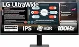 LG 29U511A-B - Monitor UltraWide 29' (2560x1080), 21:9, Panel IPS UWFHD, HDR10, 100Hz, 5ms (GtG), Super Resolution+, Negro con Textura, FlickerSafe, Dual Controller, Inclinación Ajustable, Multitarea