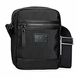 Pepe Jeans Blackmore Bandolera Mediana Negro 17x22x6 cms Poliéster con detalles en Piel Sintética 2,24L by Joumma Bags