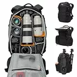 Lowepro ProTactic BP 450 AW III, versión Actual Mochila para Cámara, Acceso 4 Puntos, Bolsa Profesional Cámara, DSLR/Dron/Sin Espejo, Portátil hasta 16', Protector Lluvia, Videógrafo, Volumen 28L