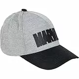 Gorra con Visera de Marvel - Color Gris - Medida de 58 cm - Elaborada con Algodón y Poliéster - Estampado de Marvel - Producto Original