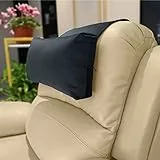 AmazeCov Almohada para reposacabezas con relleno de algodón perlado, cojín antideslizante para reposacabezas reclinables, sofás y sofás biplaza (negro)