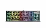 Ozone Gaming OZSTRIKEBACKSP Gear Strikeback, Teclado Mecánico, Switches Mecánicos Kailh Red, Iluminacion LED RGB Spectra, 18 Modos de Illuminación, Silencioso, Numérico, Layout Español, Negro