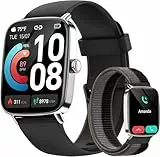 Reloj Inteligente Hombre Mujer con Llamadas, 1.85' Smartwatch Mujer Whatsapp Notificaciones,110+ Modos Deportivos Smart Watch con SpO2/Pulsómetro/Monitor de Sueño,Relojes IP68 para iPhone Android