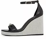 Tommy Hilfiger Espadrille Wedge Sandal Leather Fw0Fw08622, Sandalias Mujer, Black, 40 EU