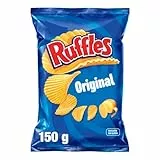 Ruffles Original, Patatas Fritas con sal, Producto de Aperitivo, bolsa individual, 150gr