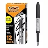 BIC Marking Ultra Fine Marcadores Punta Ultrafina - Negro, Caja de 12 unidades