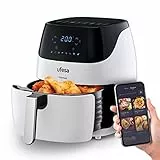 Ufesa AF5100 White Phantom Freidora de Aire sin Aceite con WIFI, 5L, Control Táctil Digital, 8 Programas, 1500W, APP con Recetario, Temperatura y Tiempo Regulable, Cubeta y Bandeja Anti-Adherentes
