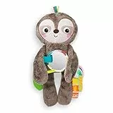 Bright Starts, Perezoso de Peluche Ultra Suave, Juguete Colgante para cochecitos y sillas del Coche, a Partir de 0 Meses