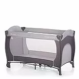 hauck Parque Cuna de Viaje Bebe Sleep N Play Go Plus, Parque Cuna Bebe desde Nacimiento, Cuna Parque Bebe con Ruedas, Ligera, 120x60 cm, Stone/Gris