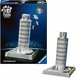Ravensburger - Puzzle 3D Adultos Iconics: Torre De Pisa Led | Puzzles 3D para Adultos Y Niños De 8 Años O Más | Maquetas para Montar De 216 Piezas | Regalos Niños 8 Años O Más