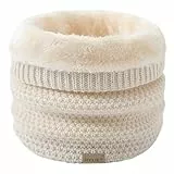 HYUET Bufanda Circular de Punto Grueso Calentador de Cuello Suave Forro Polar Bufanda Térmica Tubo para Cuello Esquiar Motocicleta Bicicleta Senderismo Hombres Mujeres Invierno