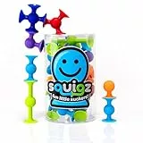 Fat Brain Squigz Starter Juego de 22 piezas, juguete preescolar para niños, juguete innovador para niños de 3 años en adelante