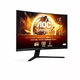 AOC CQ32G4VE Monitor Gaming 32 Pulgadas QHD Curvo, 180Hz, Fast VA, 1 ms GtG, Adaptive Sync., HDR10, FreeSync Premium (2560x1440, 2X HDMI 2.0, 1x DP 1.4), Negro/Gris