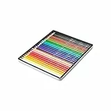 Amazon Basics Lápices de colores en caja de lata, 24 Unidad, Colores surtidos