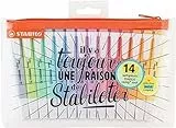 Marcador STABILO swing cool - Estuche con cremallera con 14 colores pastel