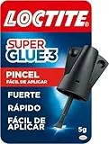 Loctite Super Glue-3 Pincel, pegamento transparente con pincel aplicador, adhesivo universal de triple resistencia, con fuerza instantánea y de fácil uso, 1x5 g (el paquete puede variar)