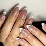 Omber Glossy Press On Nails Almond Falso ACRYLIC ACRYLIC FRONDES FUNTAS FALSAS PARA ELEMENTOS ALMENTO NIPLA FALSA