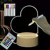 LELYFIT Luz Nocturna Personalizada, Lámpara Creativa LED de 16 Colores, Luz Nocturna Borrable,Con mando a distancia,Regalo Personalizado Para Padres, Amigos, Niños