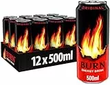 Burn Energy Original, Bebida Energética, Pack 12 latas de 500 ml