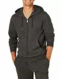 Amazon Essentials Chaqueta de Felpa con Cremallera Completa (Disponible en Tallas Grandes y Largos Especiales) Hombre, Carbón Mezcla, L