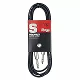 Stagg SAC3PS DL - Cable para instrumentos para Micrófono (simétrico, 3 m) color negro