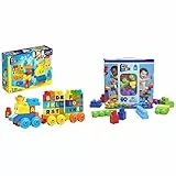 MEGA Bloks Tren Musical ABC, Juguete de construcción para bebé +1 año (Mattel FWK22) & Bloks Bolsa Clásica con 60 Bloques de Construcción, Juguetes Bebés 1 Año, Mattel DCH55
