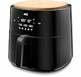 AEG AAF7B Freidora de Aire Sin Aceite, Capacidad 7L, 1800W, Airfryer con Control Táctil, 8 Programas Automáticos, Temporizador 60 min, Temperatura Máxima 200ºC, Apto Lavavajillas, Negro Brillante