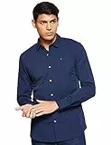 Tommy Jeans Tjm Original Stretch Shirt Dm0dm04405 Camisa, Azul (Black Iris), S Hombre