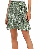 ONLY Onlolivia Wrap Skirt Wvn Noos Falda, Hedge Green/AOP:Hella Graphic, M Mujeres