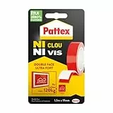 Pattex - Cinta adhesiva (120 kg, 19 mm x 1.5 m), 1 unidad