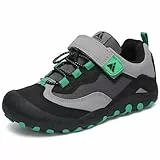 Mishansha Niños Zapatillas de Senderismo Transpirable Antideslizante Zapatos para Correr Unisex Calzado Deportivo Exterior, Tinta Negro 33 EU