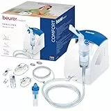 Beurer IH 26 Nebulizador y ducha nasal con compresor, inhalador para el tratamiento de enfermedades respiratorias como resfriados y bronquitis