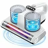 JPHYLL Aspiradora Antiacaros Aspirador Colchones con Luz UV y Ultrasónica 16KPa de Succión Calentamiento Cepillo Giratorio Filtro HEPA Aspirador de Ácaros Elimina Alérgenos para Alergias 500W