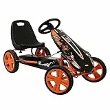 hauck Speedster Kart Pedales para Niños, Go Kart desde 4 años hasta 50 kg, Freno de Mano, Asiento Ajustable en 3 Posiciones, Marco de Acero