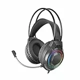 Mars Gaming MH124, Auriculares Gaming FRGB Rainbow, Diseño Ergonómico, Micrófono Flexible, Control de Volumen, Windows, Linux, Mac, PS4, PS5, Xbox One, Xbox Series X|S, Switch, Switch 2, Negro