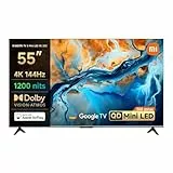 XIAOMI TV S Mini 55', Diseño sin Bordes, Google TV, QD-Mini LED, 1200 nits de Brillo máximo, Alta tasa de refresco 4K de 144 H,Ultra Fluido para Gaming, Dolby Vision IQ & Dolby Atmos,Google Assistant