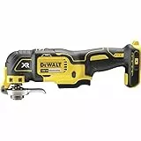 DEWALT DCS355NT-XJ - Herramienta Oscilante XR 18V, Motor sin escobillas (Brushless), Oscilaciones 20000 o.p.m, Luz LED, Incluye 29 Piezas para Corte y Lijado, sin Cargador/Batería