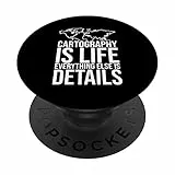 Cartografía Mapa del mundo Cartografía Geógrafo PopSockets PopGrip Intercambiable