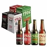 1906 Familia Cervezas - Pack Combinado de 24 Botellas x 33 cl, 1 Pack de 1906 Reserva Especial, 1 Pack de 1906 Galician Irish Red, 1 Pack de 1906 Red Vintage, 1 Pack de 1906 Black Coupage