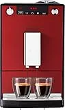 Melitta Solo E950-104, Cafetera Automática con Molinillo, 15 Bares, Café en Grano para Espresso, Limpieza Automática, Personalizable, Rojo