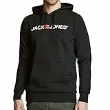 JACK & JONES Jjecorp Logo Sweat Hood Noos, Capucha Hombre, Negro (Black Detail:Reg Fit), Large