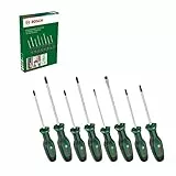 Bosch Home and Garden Juego de Destornilladores, 8 Piezas, 8 Destornilladores de Óptimo Rendimiento para Bricolaje, Acero S2, Empuñadura Suave, Punta Magnética