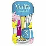 Venus Tropical Máquinilla Desechables de Depilación Para Mujer, Pack De 3, Máquinilla de afeitar